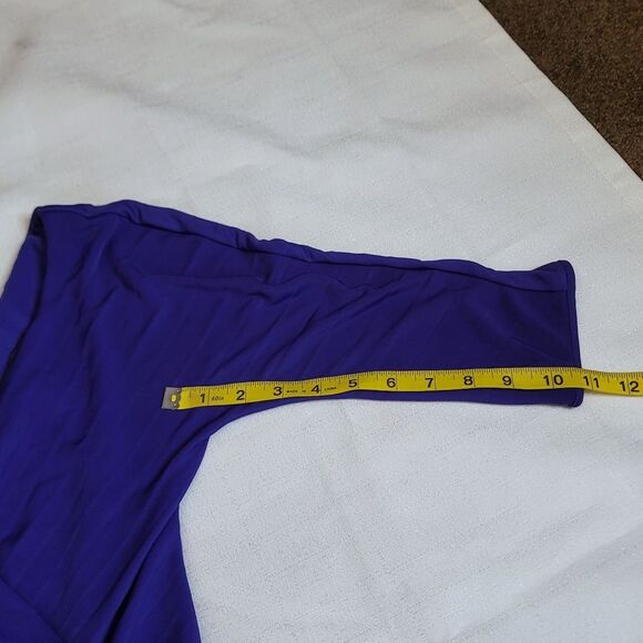 BcbgMaxAzria Perisan Blue Cruz V-Neck Dress Pleated Size XS - Picture 4 of 13